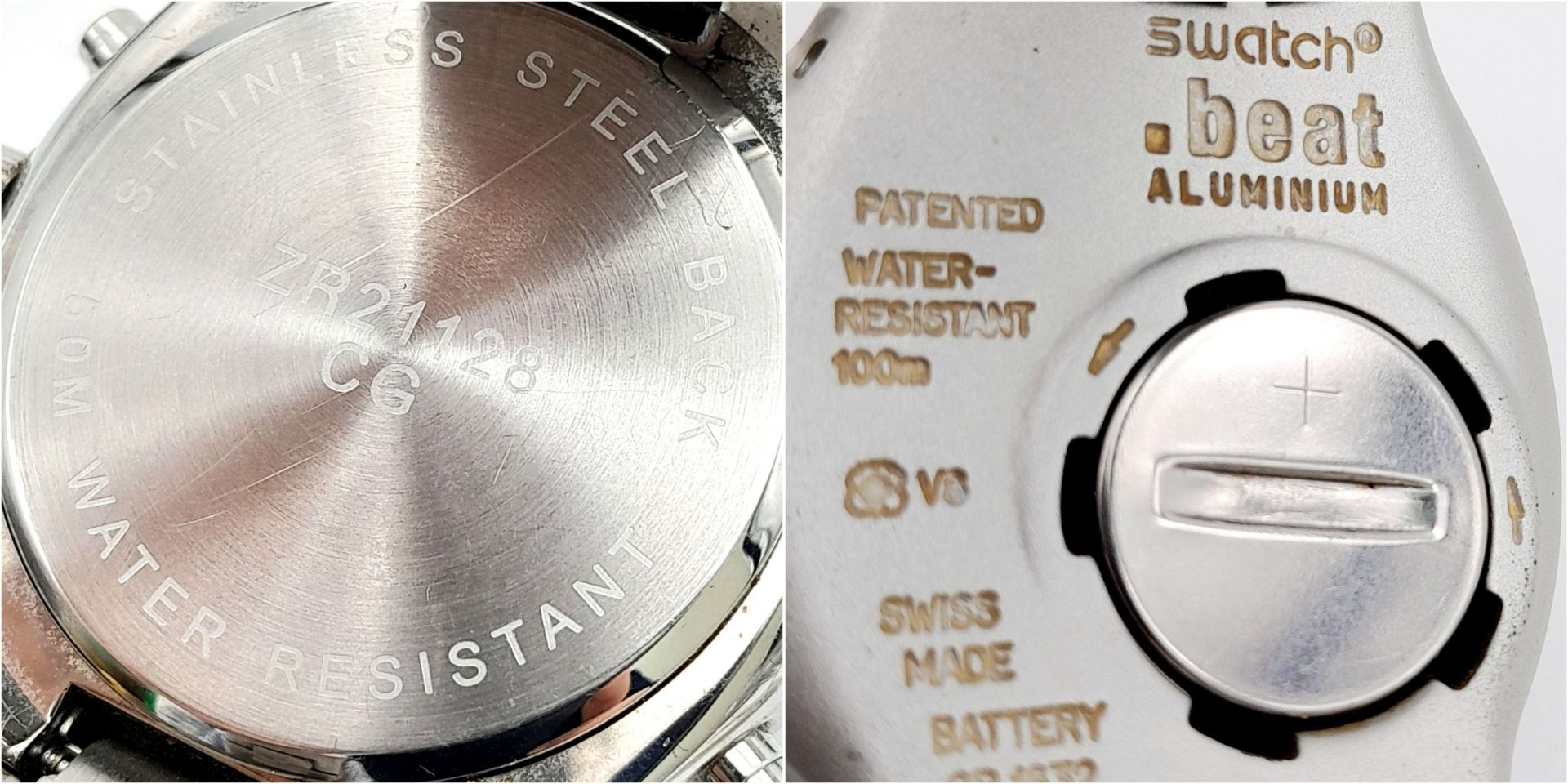 Two Vintage Collectible Men’s Watches. Comprising: 1) A Stainless Steel Digital & Analogue Watch - Image 5 of 5