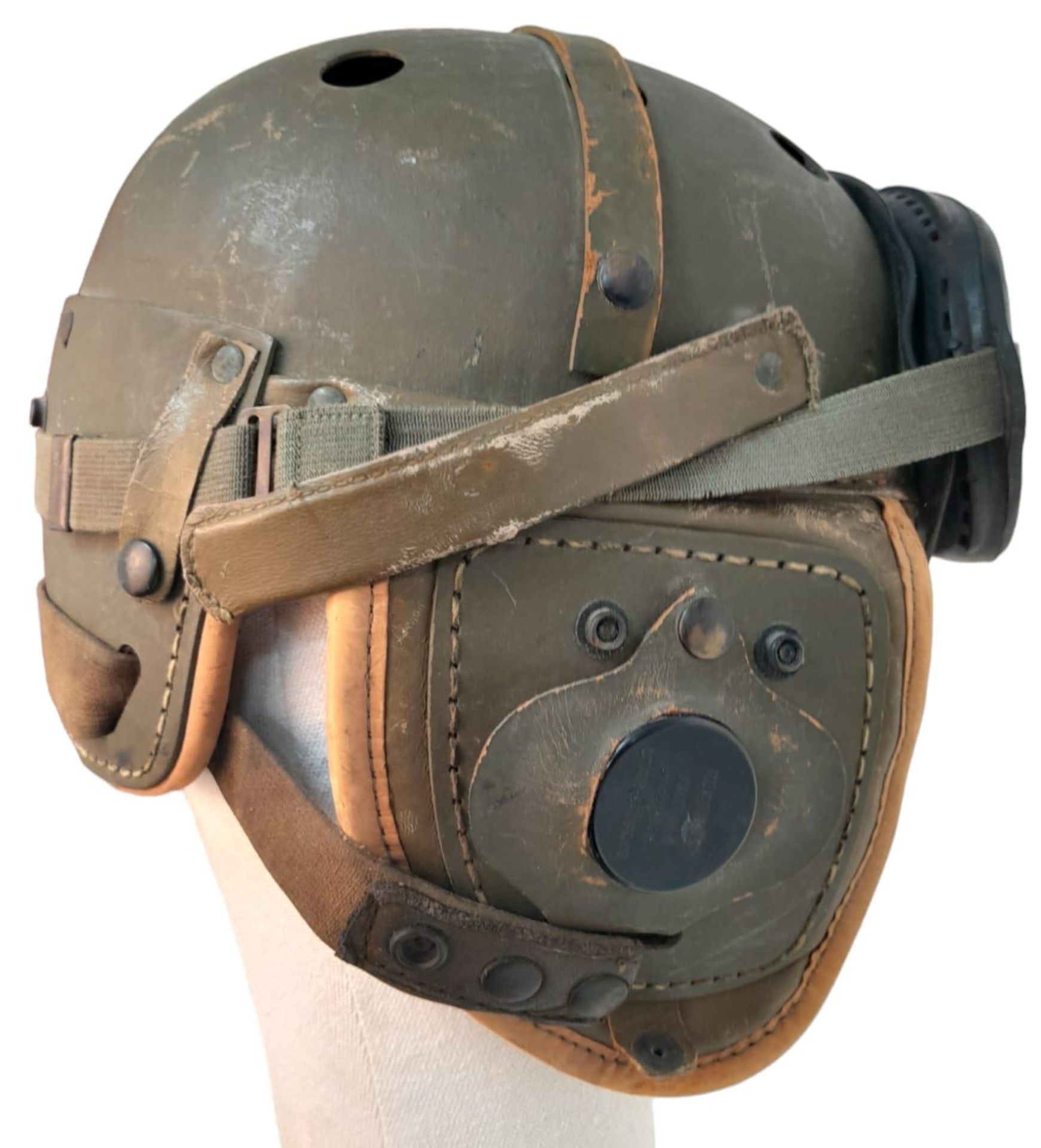 WW2 US M1938 Tank Helmet. Made by Rawlings who made and still make Baseball gloves and helmets - Bild 2 aus 6