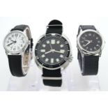 Three Military Designed Watches. Comprising: 1) French Foreign Legion Watch (35mm Case), 2) United