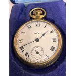 Rare Vintage SMITHS POCKET WATCH.Finished in gold tone with white face and black Roman numerals with