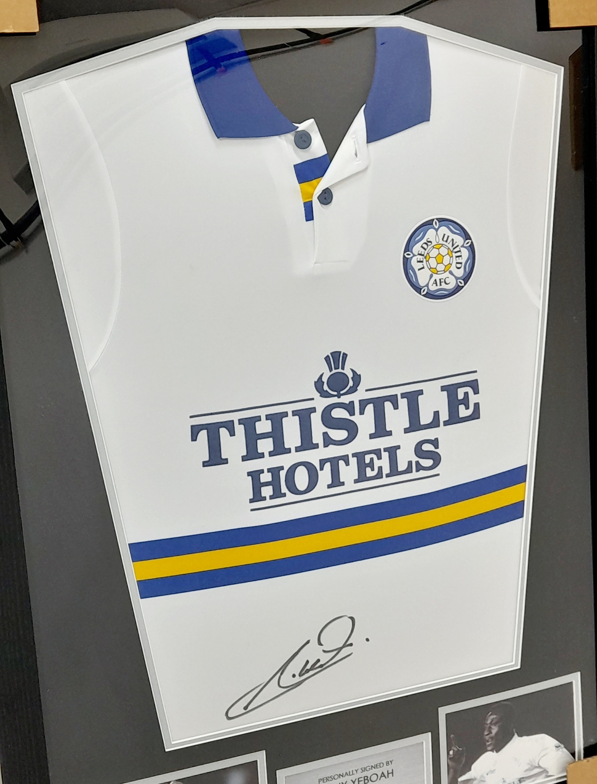 King of the Spectacular Goals! A Signed Tony Yeboah Leeds FC Shirt with Certificate of Authenticity. - Image 2 of 6