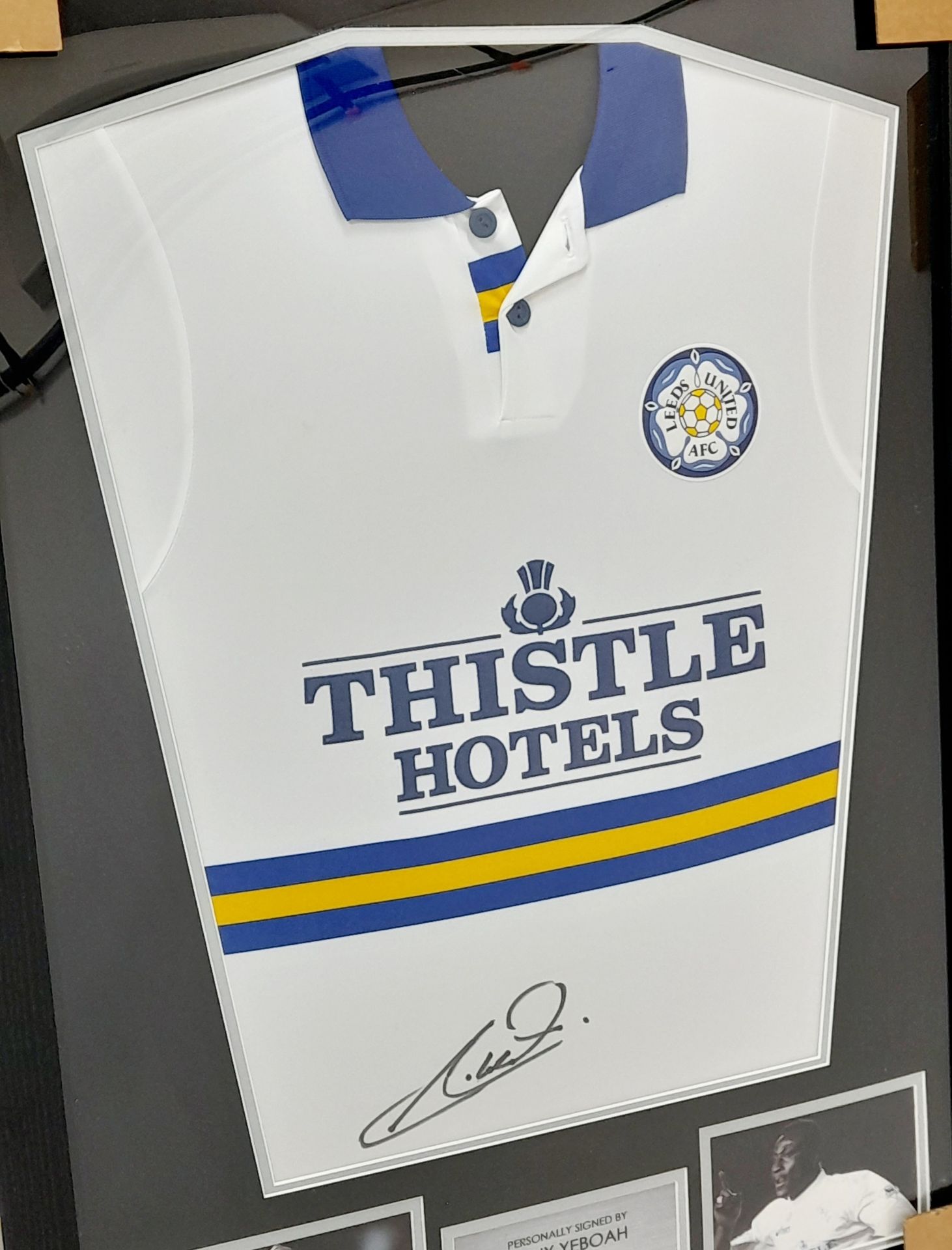 King of the Spectacular Goals! A Signed Tony Yeboah Leeds FC Shirt with Certificate of Authenticity. - Bild 2 aus 6
