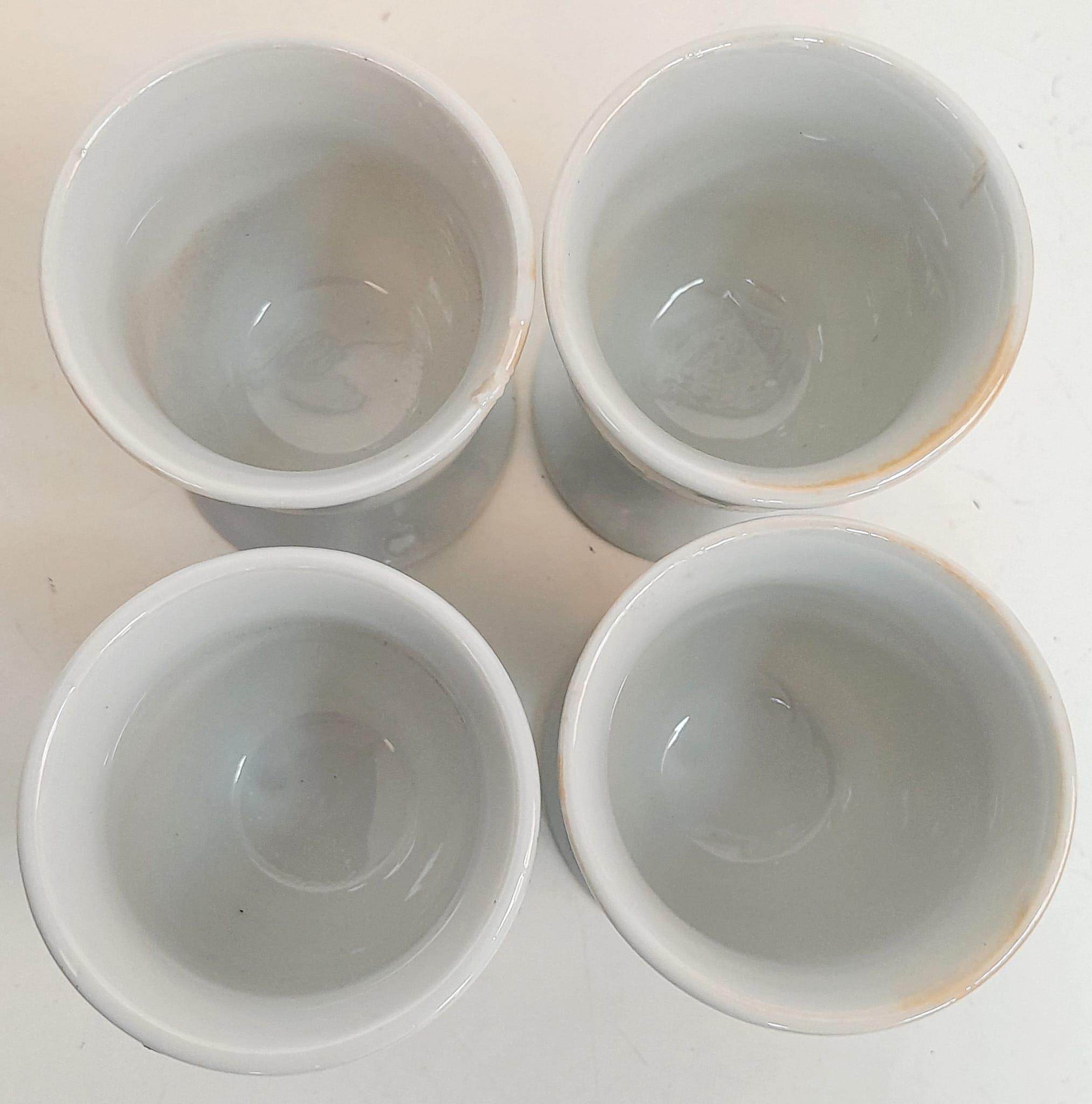 4 x German Kriegsmarine China Egg Cups Dated 1941. - Image 4 of 4