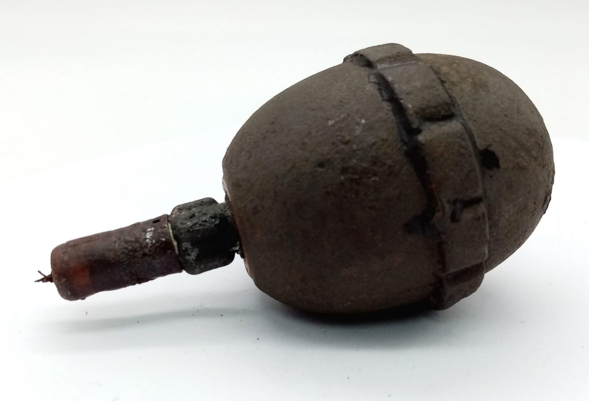INERT WW1 German Model 1917 Egg Grenade With Pull Fuse. UK Mainland Sales Only. - Bild 3 aus 4