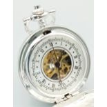 A Manual Wind Silver Plated Pocket Watch Depicting the Famous Steam Train ‘The Mallard’. Comes in