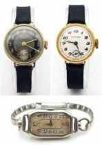 3 vintage ladies watches . a/f