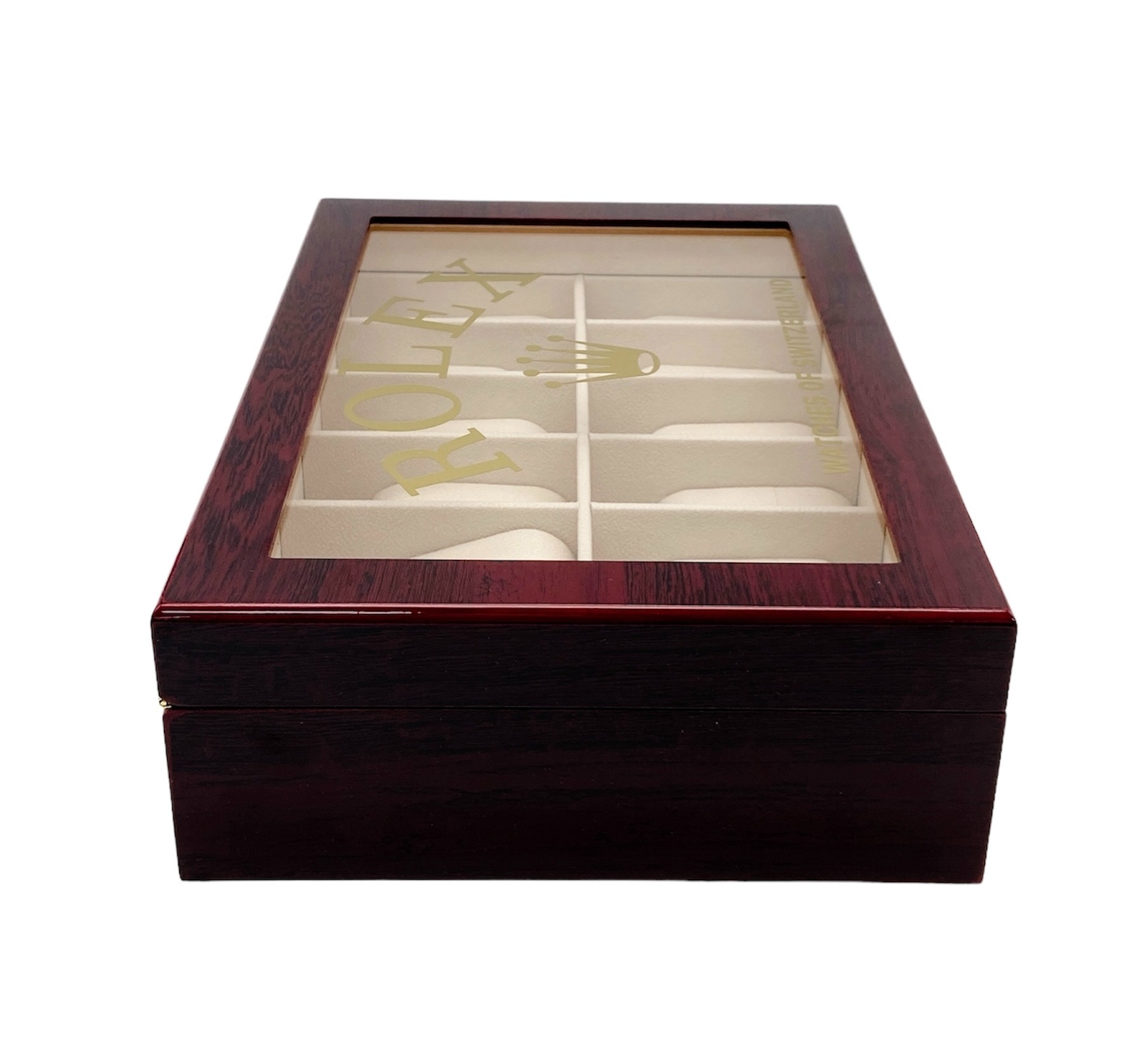 An Unused 12 Watch Display Case. Perfect for Rolex watches. 31.5 x 21.5 x 8.5cm. Rich Piano Finish. - Image 4 of 12