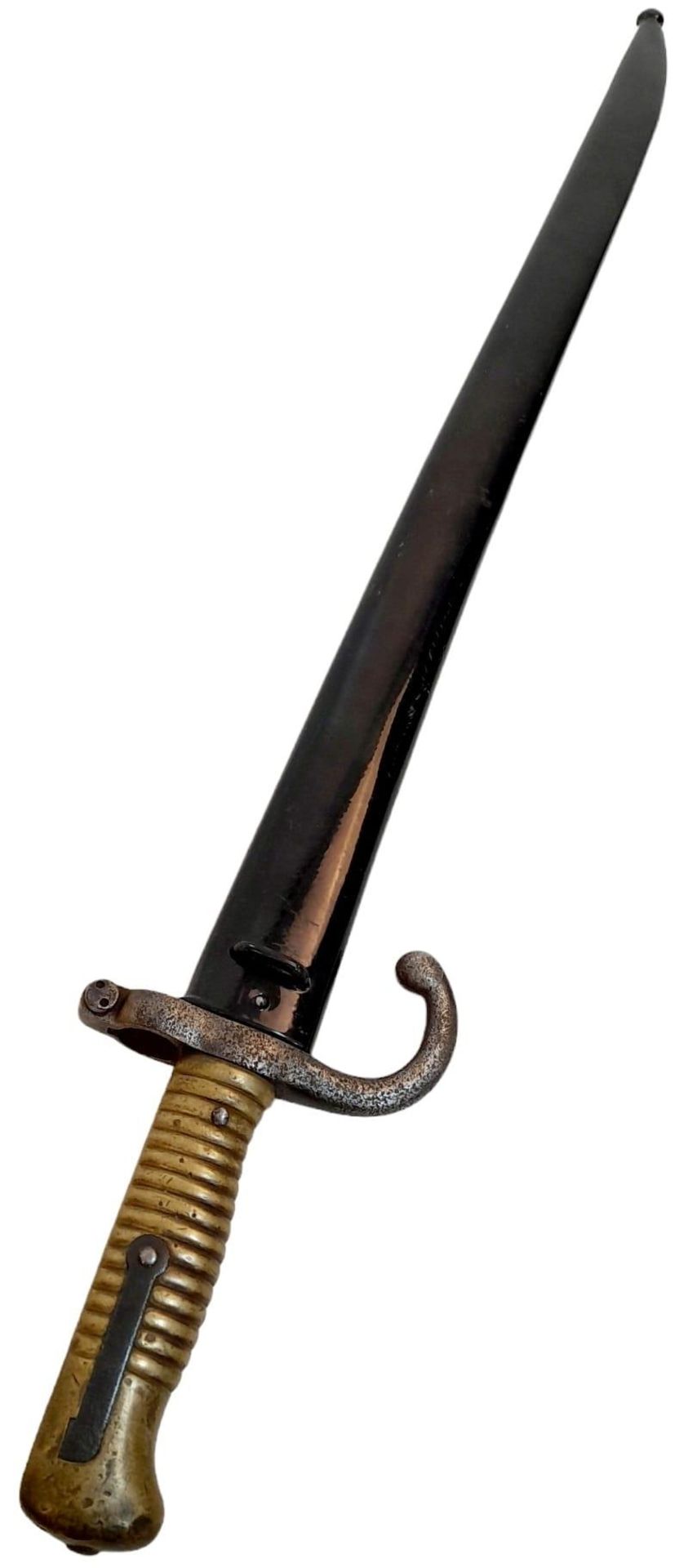 WW1 French 1866 Model Chassepot Sword Bayonet. - Bild 2 aus 4