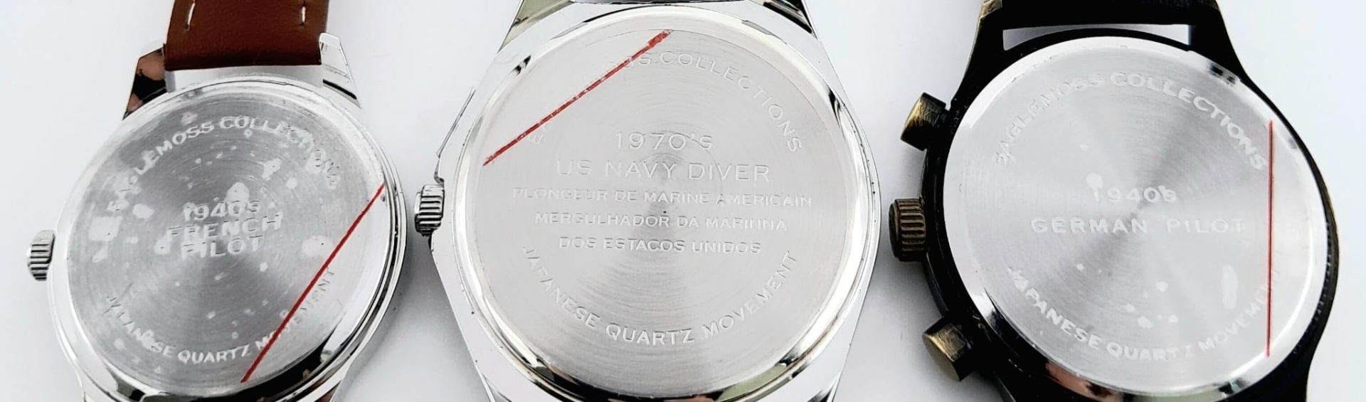 Three Unworn Military Homage Watches Comprising; 1) A 1970’s Design US Navy Diver Watch (45mm Case), - Bild 5 aus 5