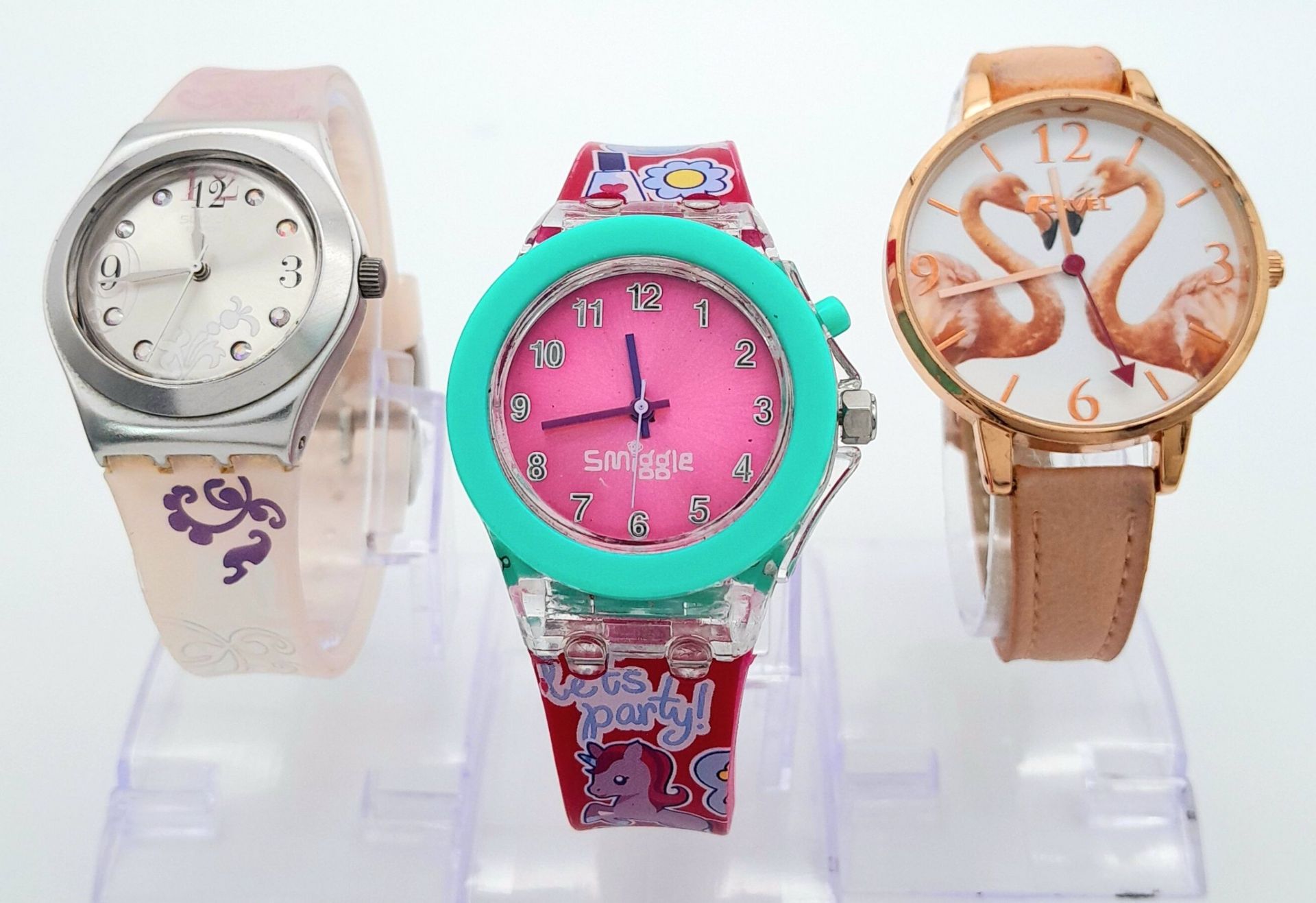 A Parcel of Three Collectible Ladies/Girls Fun Dress Watches. Comprising: 1) A Swatch Irony - Image 2 of 10