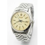 A Very Collectible Vintage (1950s) Rolex Precision Automatic Gents Watch. Stainless steel bracelet