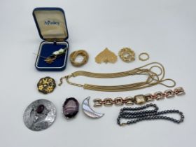 A Selection of Upmarket costume Jewellery and Watch. Ref: 017038