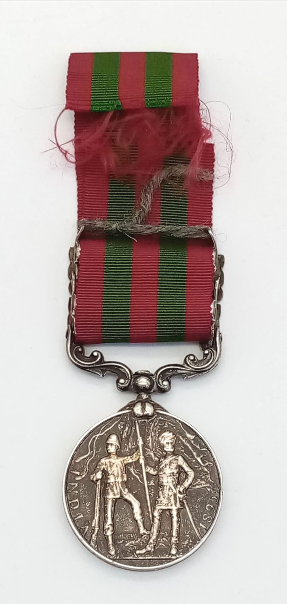 Indian General Service Medal with 2 Clasps, Tibah 1897-98 & Punjab Frontier 1897-98. Named to Pte A. - Image 2 of 2