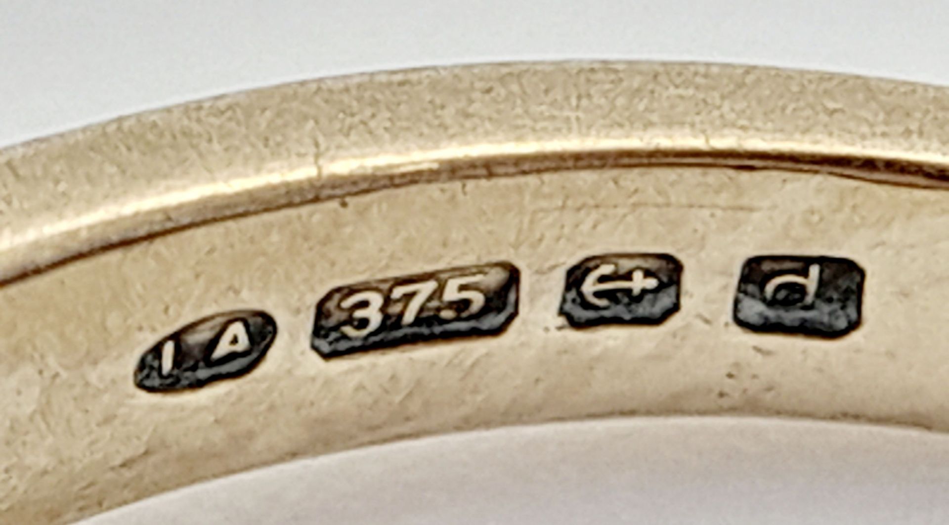 A 2003 Hallmarked 9K Gold Double Channel Set Diamond Ring. Size N. Set with Sixteen x 1mm Round - Image 4 of 5