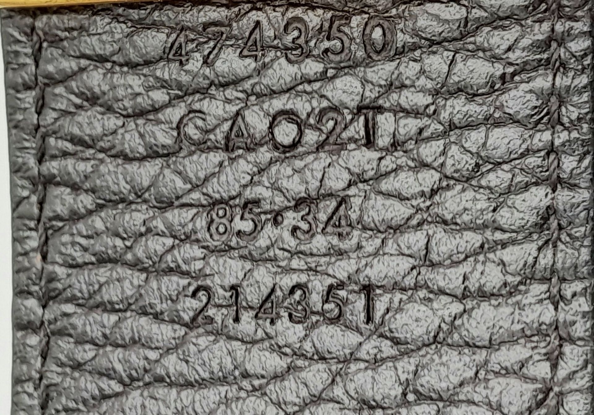 A Gucci Black Leather Belt. Classic gold tone Gucci monogram buckle. 94cm. Ref: 015222 - Image 7 of 7