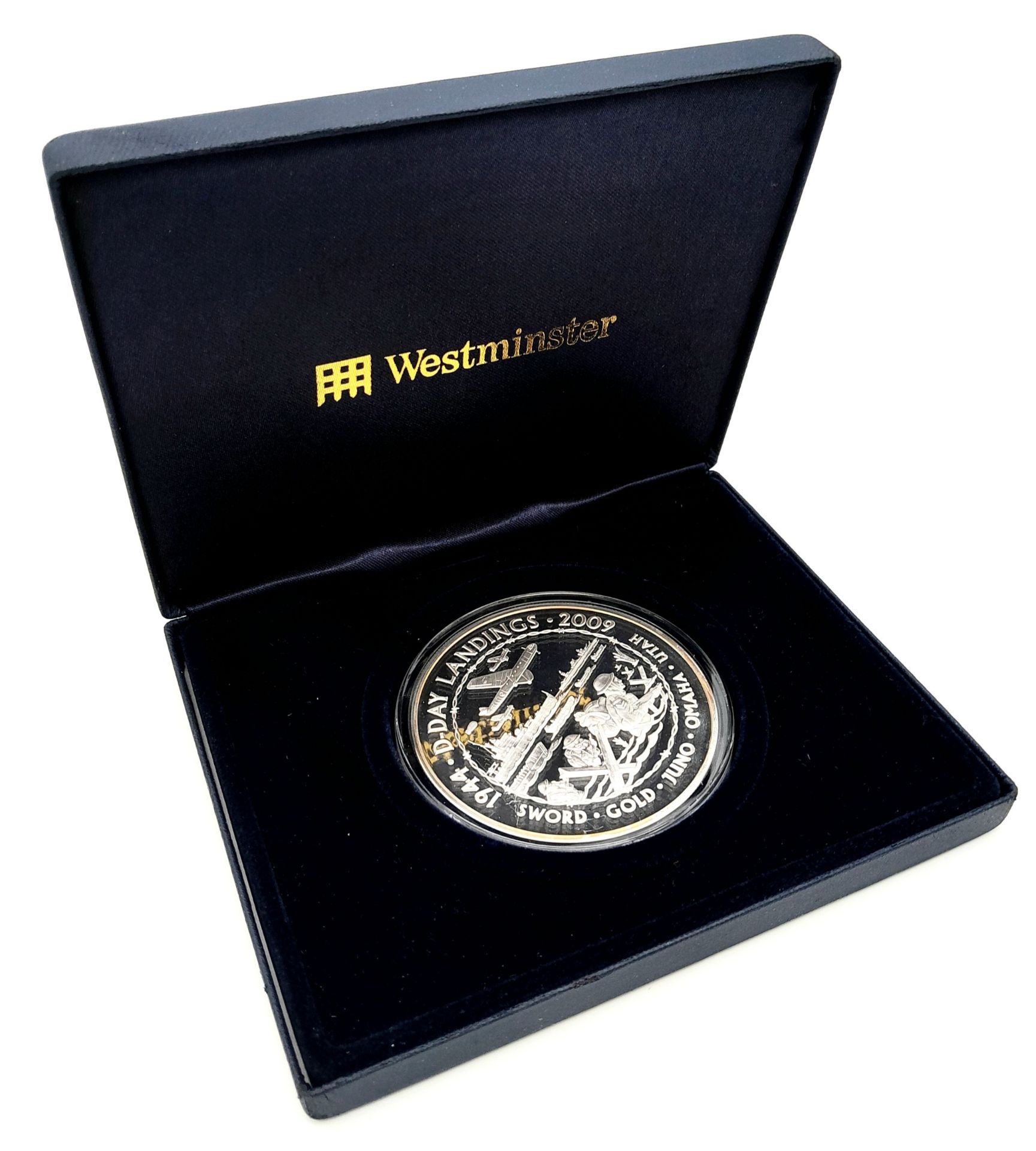 A Mint, Limited Edition, Fine Silver (999) 5 Ounce 2009, 65th Anniversary of the D-Day Landings - Bild 2 aus 5