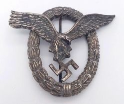 WW2 German Fallschirmjäger (Paratrooper) Qualification Badge. Unmarked.