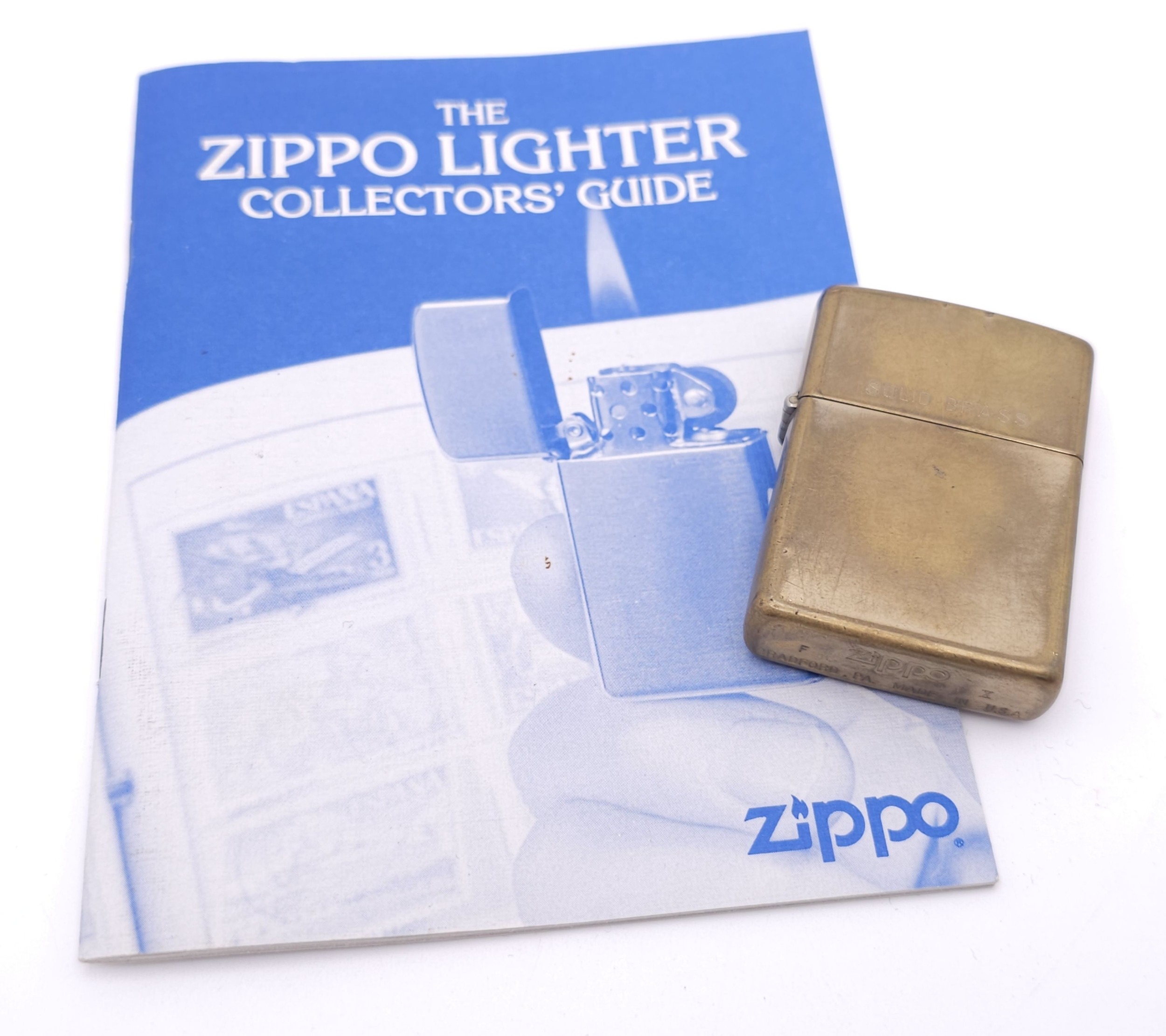 A Vintage Brass Zippo Lighter. USA Made. Marked X. Comes with a Vintage Zippo Lighter Collection - Image 8 of 8