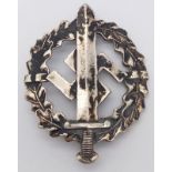 3rd Reich 1st Pattern Siver Grade SA Sports badge. Maker Marked Rado.