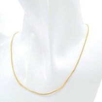 A 9 k yellow gold chain necklace, length: 37 cm, weight: 2.3 g.