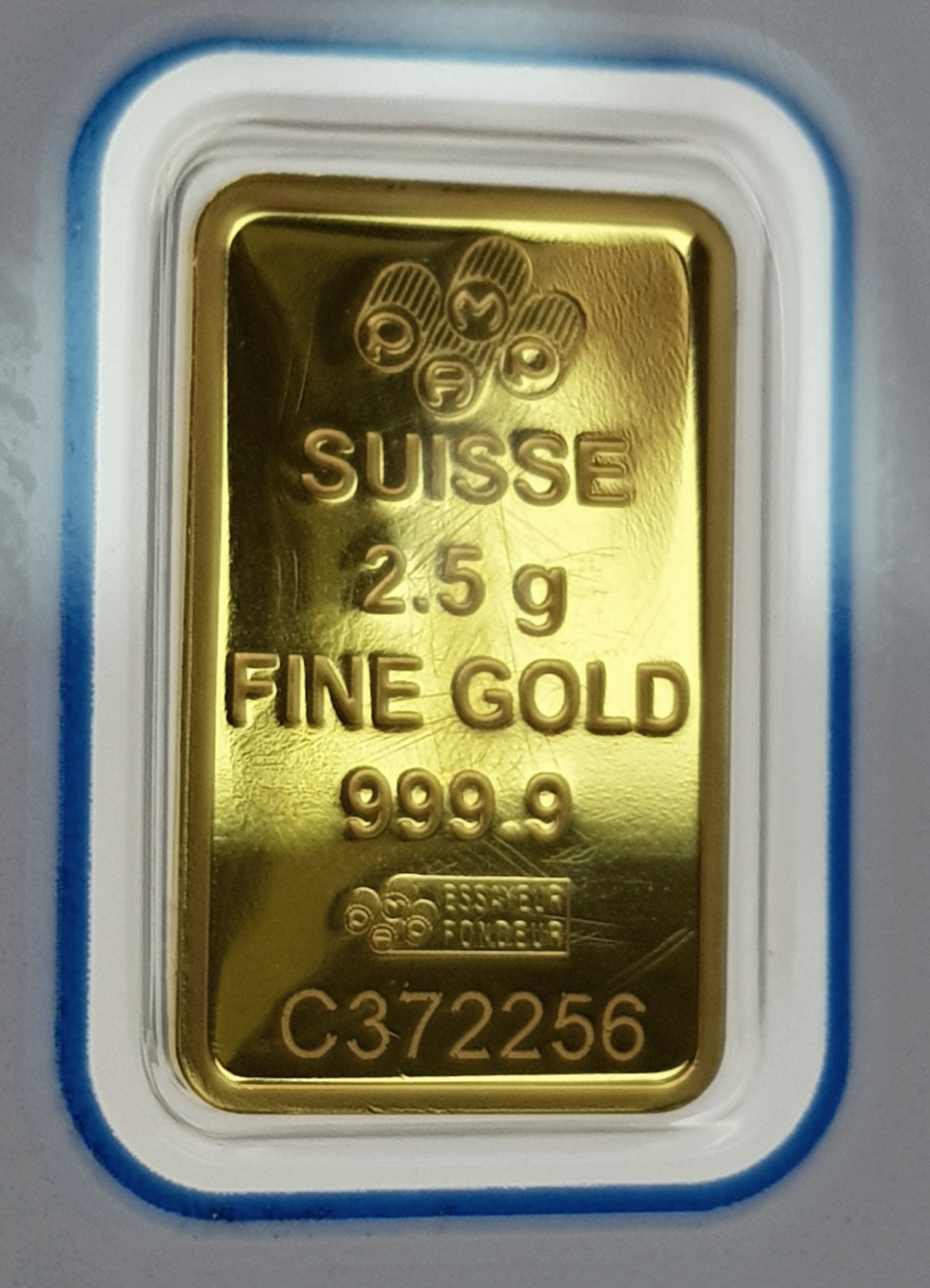 A 2.5g Fine Gold (.999) Swiss Ingot. Comes in a self contained package. - Image 5 of 7