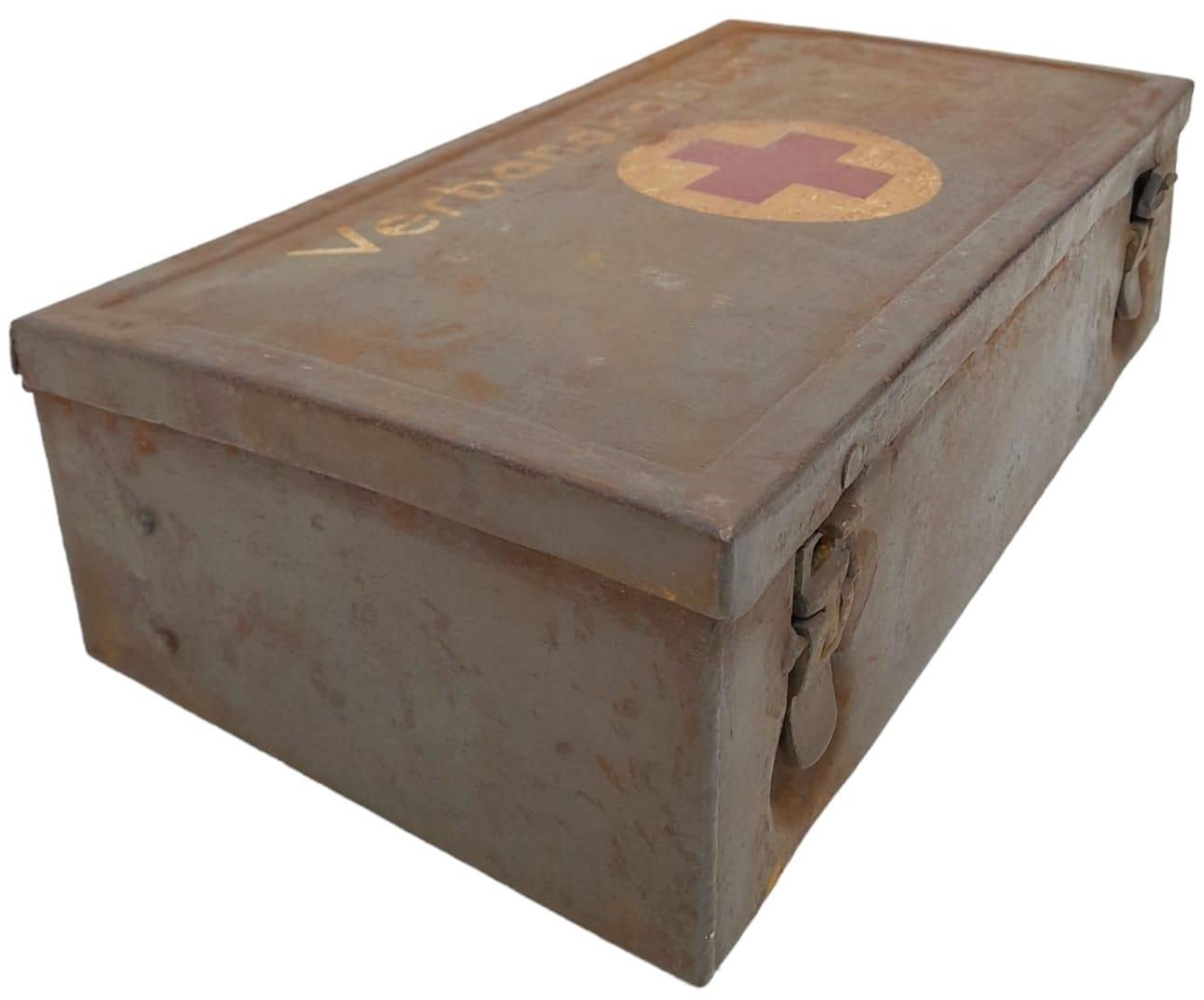 WW2 German Luftwaffe First Aid Tin with Contents. - Image 5 of 6
