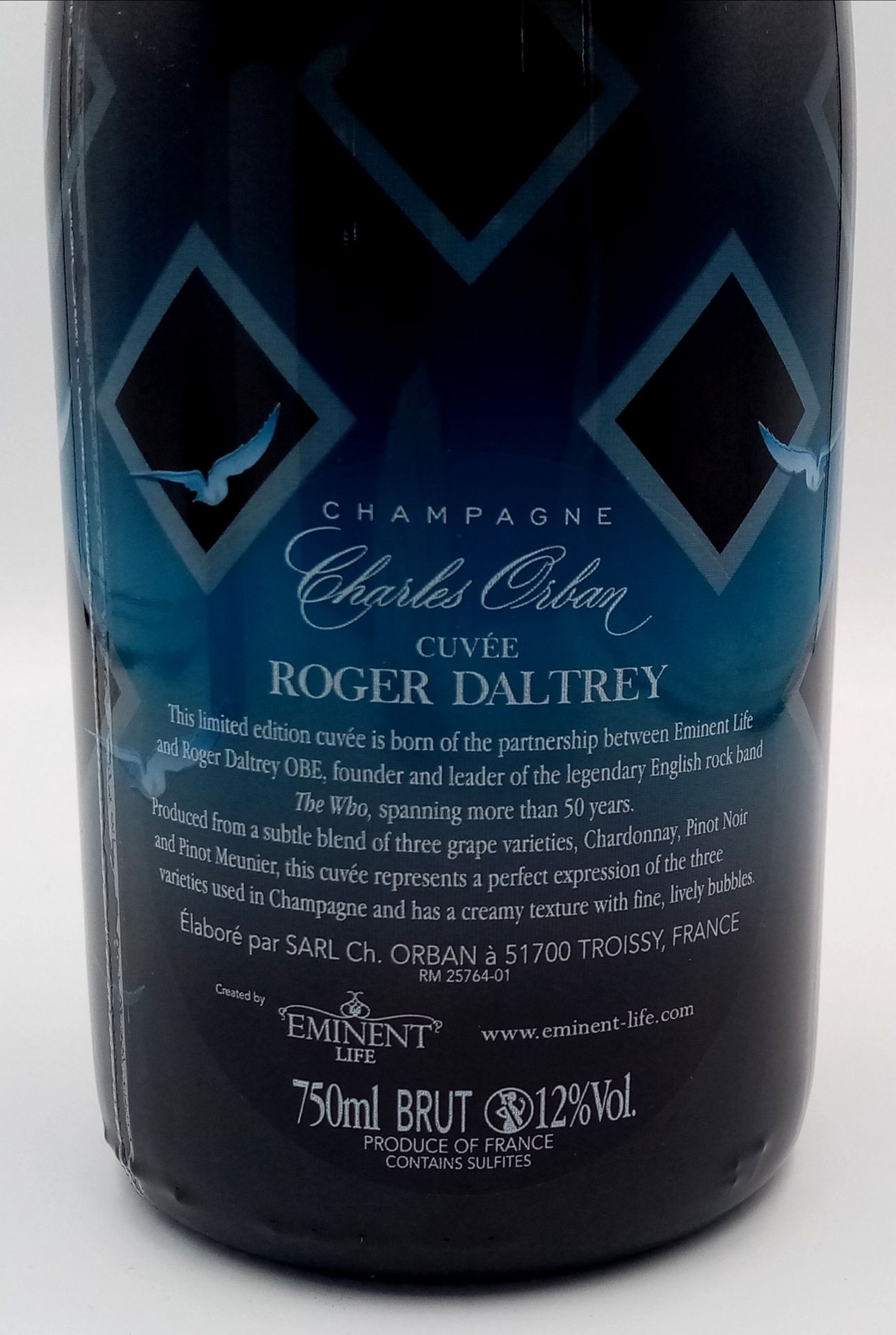 A Limited-Edition Bottle of Vintage ‘Roger Daltrey’ Charles Orban Champagne. Created to Celebrate 50 - Image 4 of 6