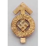 3rd Reich Hitler Youth Gold Grade “Leistungsabzeichen” Proficiency Badge. Serial Number on the rear.