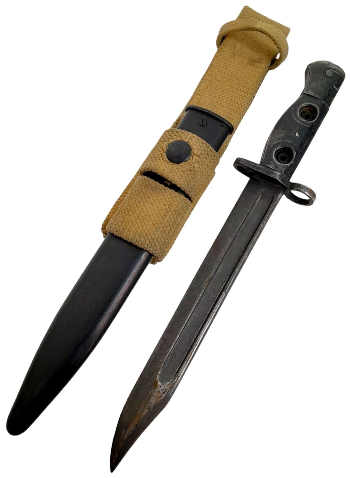 Cold War Period British L1-A3 SLR Bayonet & Frog. Dated 1965.