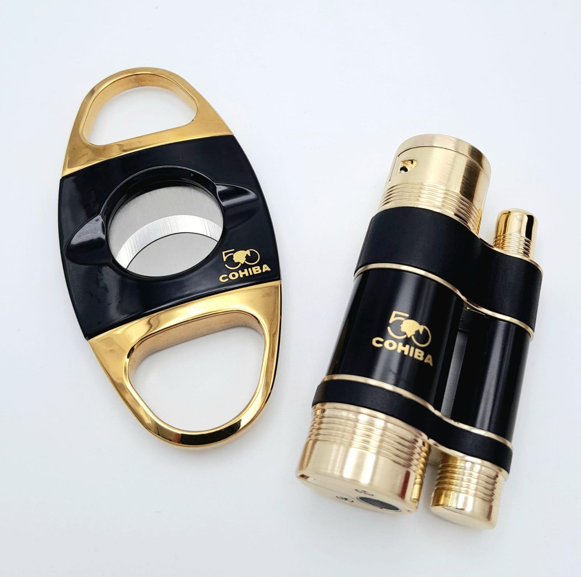 A highly collectable COHIBA lighter and cigar cutter set. This is a commemorative, limited edition - Image 2 of 6