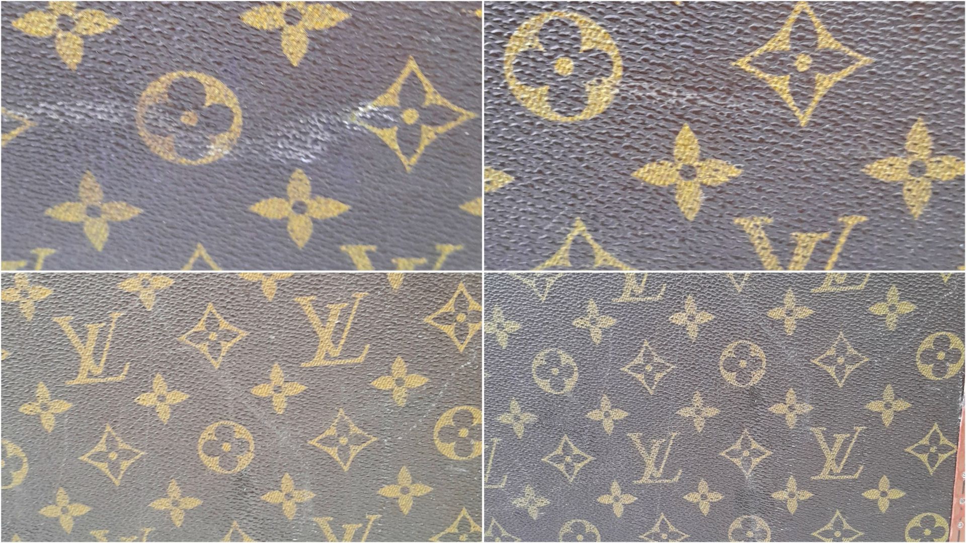 A Vintage Possibly Antique Louis Vuitton Suitcase. The last lot of our LV trilogy. Canvas monogram - Bild 12 aus 13