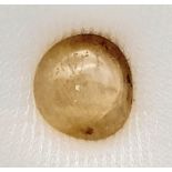 A 12.14ct Untreated Burmese Yellow Sapphire Cabochon Gemstone - AIG Certified in a Sealed Container.
