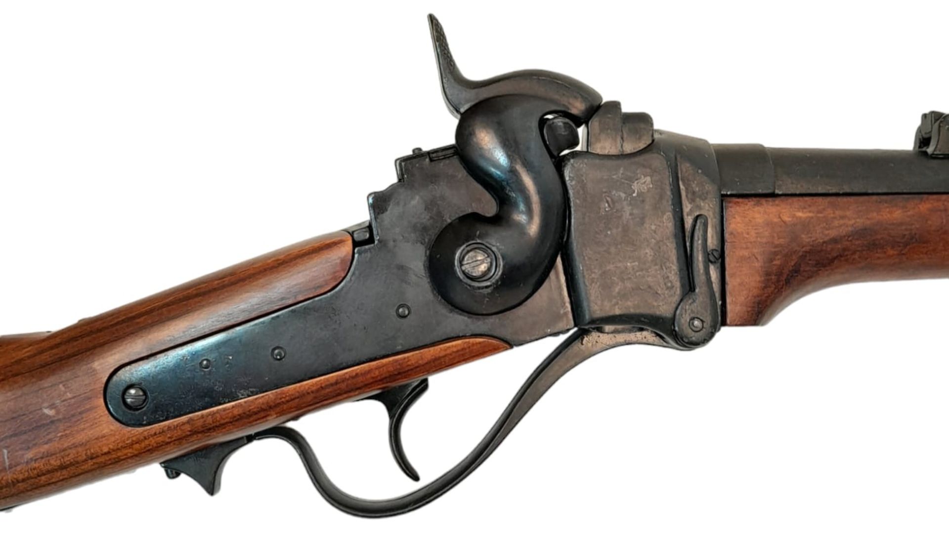 A Vintage, Full Weight and Size, Retrospective Inert Replica of an 1859 Carbine Rifle. Wood and - Image 8 of 11