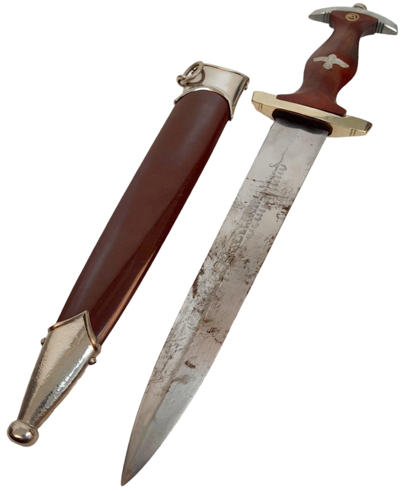 3rd Reich SA Dagger. Rzm Marked Blade M/85 for Athur Evertz, Solingen