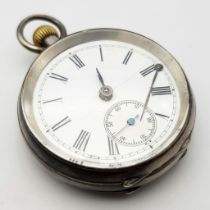 An Antique 935 Silver Cased Pocket Watch. 49mm case. 92g total weight. AS FOUND.