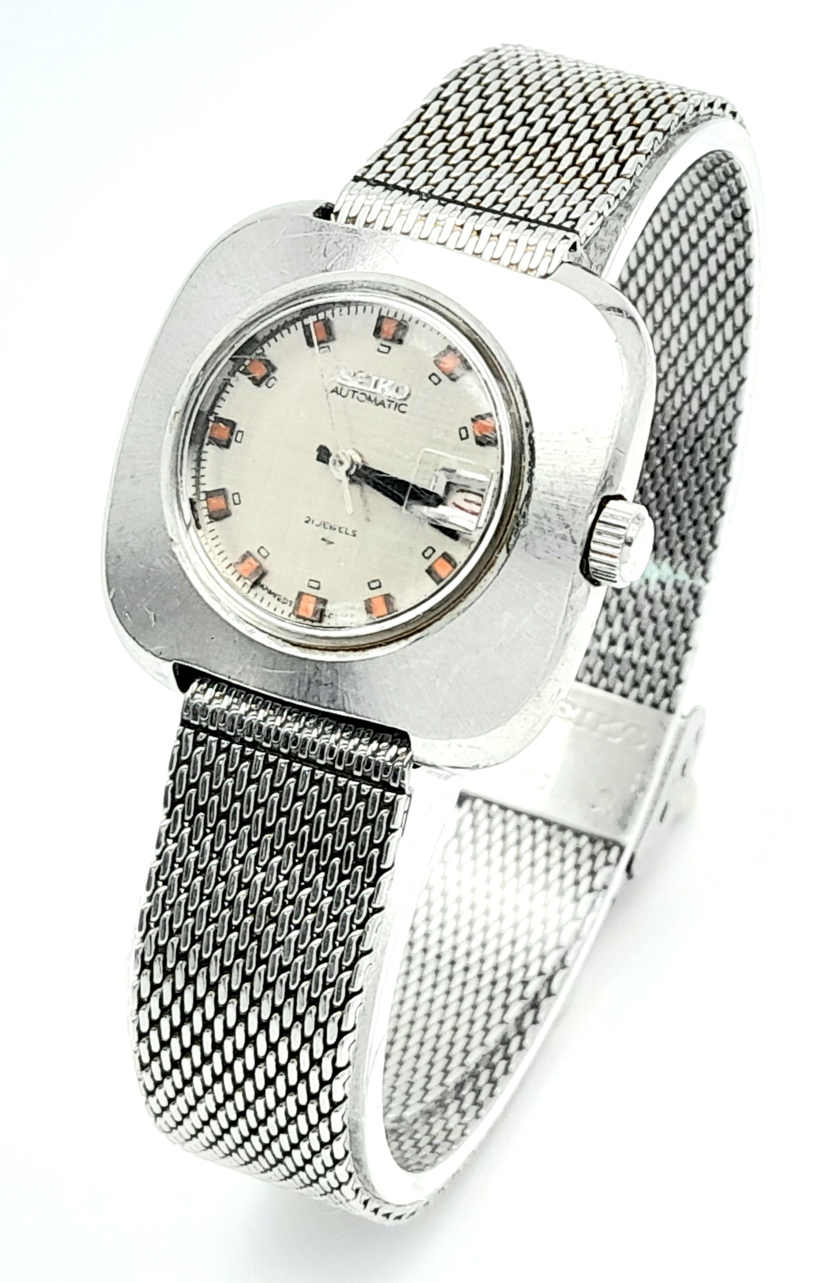A Vintage Seiko Automatic Ladies Watch. Stainless steel bracelet and case - 29mm. Model 2517-0390. - Image 2 of 5