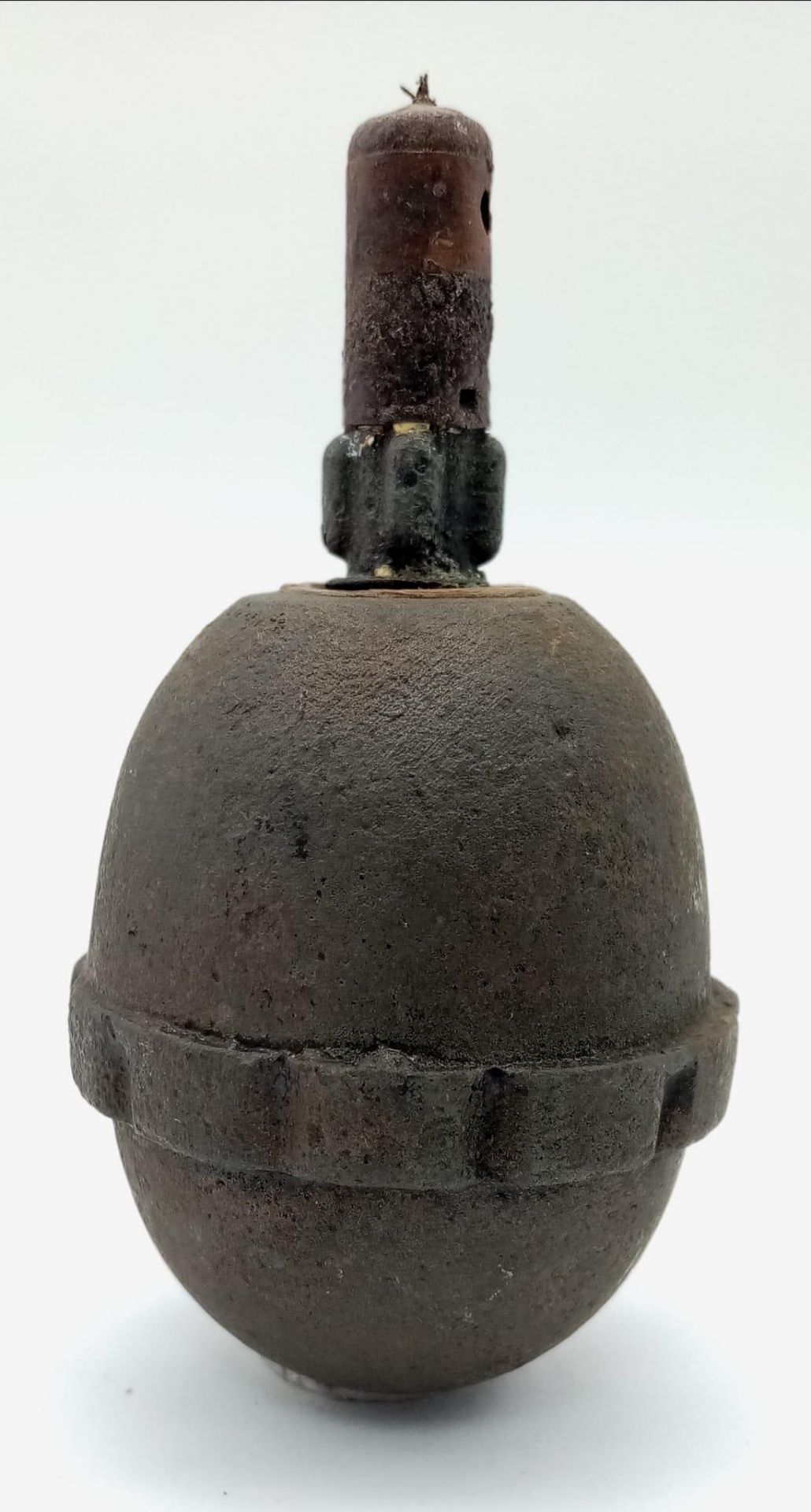 INERT WW1 German Model 1917 Egg Grenade With Pull Fuse. UK Mainland Sales Only.