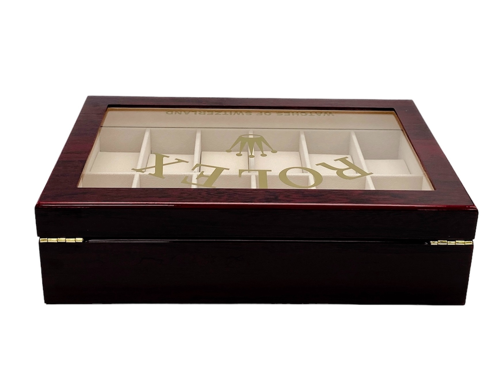 An Unused 12 Watch Display Case. Perfect for Rolex watches. 31.5 x 21.5 x 8.5cm. Rich Piano Finish. - Image 10 of 12