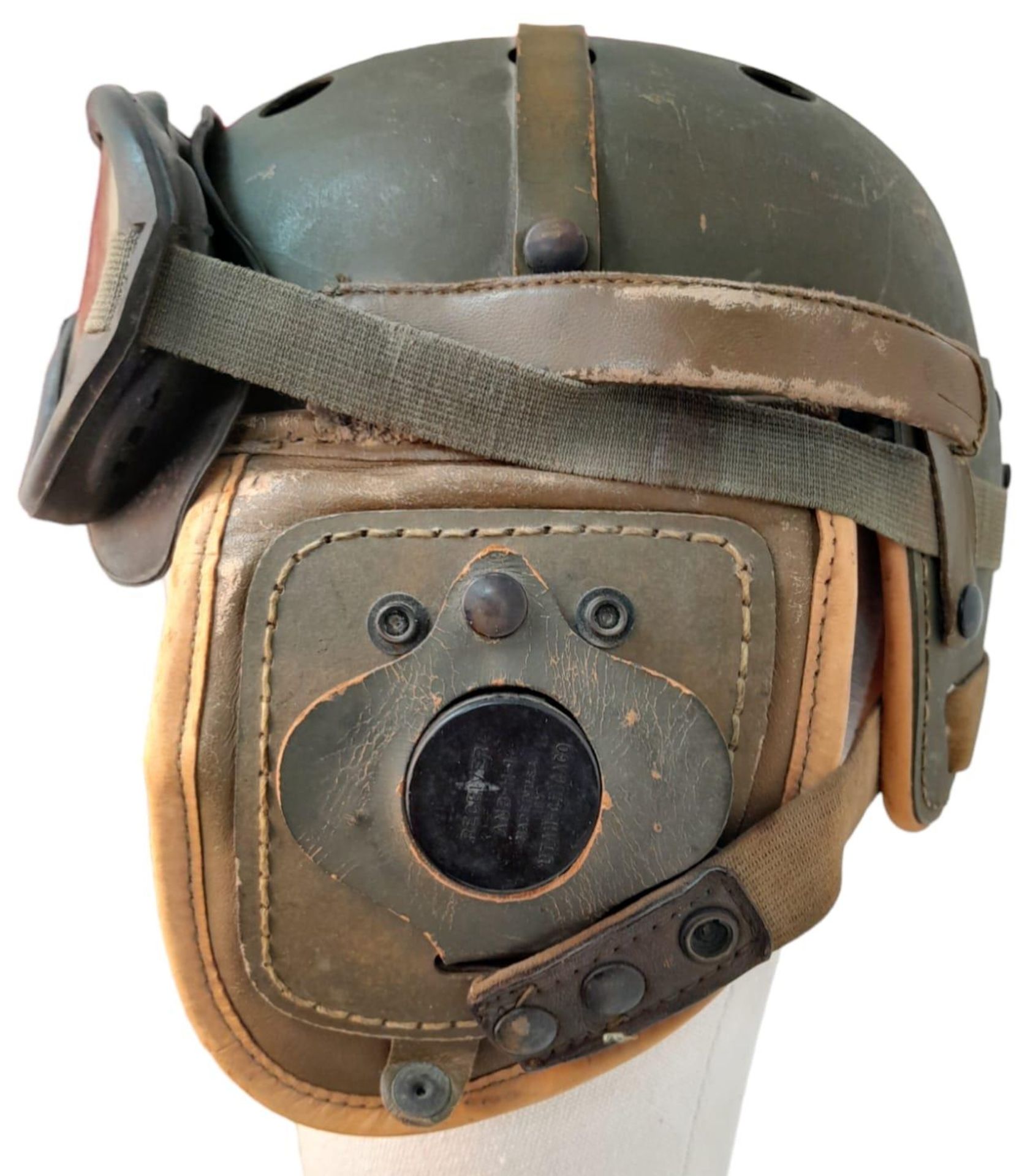 WW2 US M1938 Tank Helmet. Made by Rawlings who made and still make Baseball gloves and helmets - Bild 3 aus 6