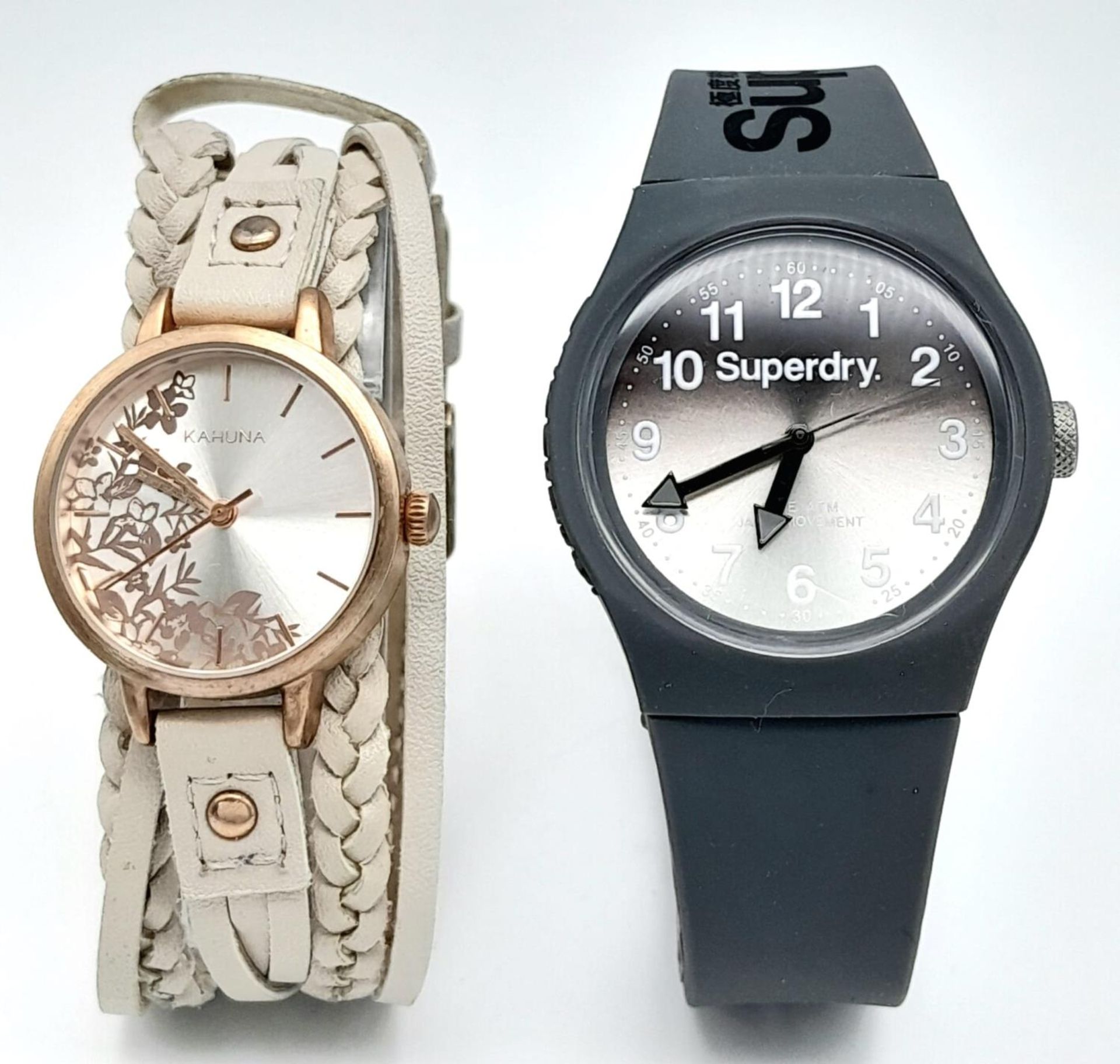 Two Ex Display Beach/Surf Watches, One Men’s, One Ladies Comprising 1) A Rubber strapped Quartz