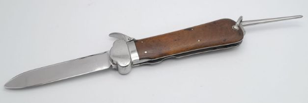 A German WW2 Luftwaffe Paratrooper Gravity Knife. Gravity action for blade release - built to get
