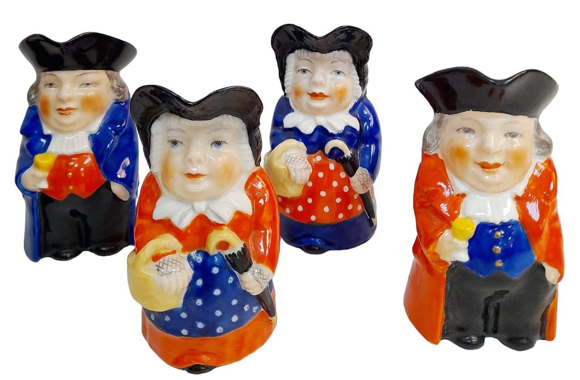 A COLLECTION OF UNUSUAL ROYAL WORCESTER TOBY JUGS HALF BEING FEMALE , 2 LARGE PLUS 4 SMALLER JUGS ( - Bild 3 aus 6