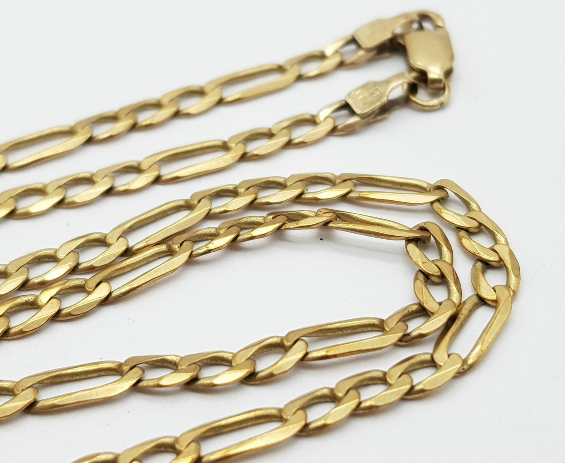 A 9 K yellow gold chain necklace, with lobster clasp. Length: 48 g, weight: 7.5 g. - Bild 4 aus 5