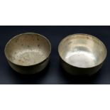 2x vintage German silver bowls. Total weight 160.1G. Diameter 9.2cm, height 6.5cm. Please see photos