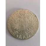 Vintage SILVER MARIE THERESA THALER COIN.1780. Conditioning as new and uncirculated. Extremely
