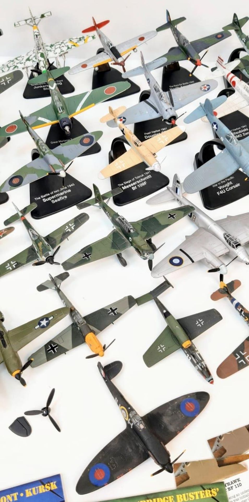A Collection of Battle of Britain Model Fighter Planes. Over thirty die-cast metal planes with - Image 4 of 8