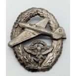 3RD Reich NSFK Motorised Pilots Badge, Marked Ges: Gesch 22639 on the rear.Nice solid Badge with