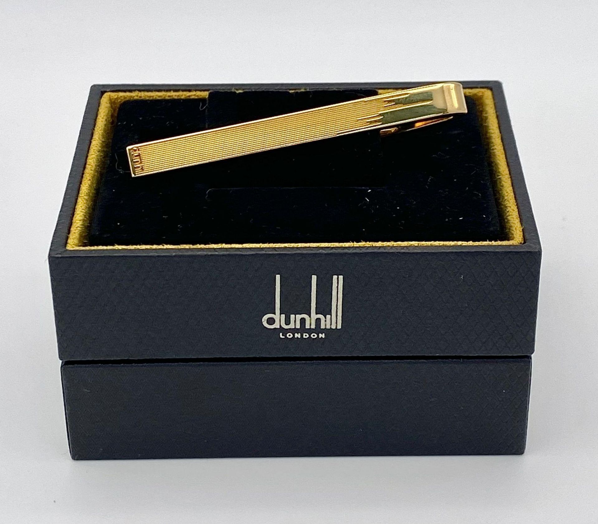 A Dunhill 925 Silver Gold Plated Tie Clip. 6cm. 12.35g weight. Comes with original Dunhill - Bild 4 aus 7