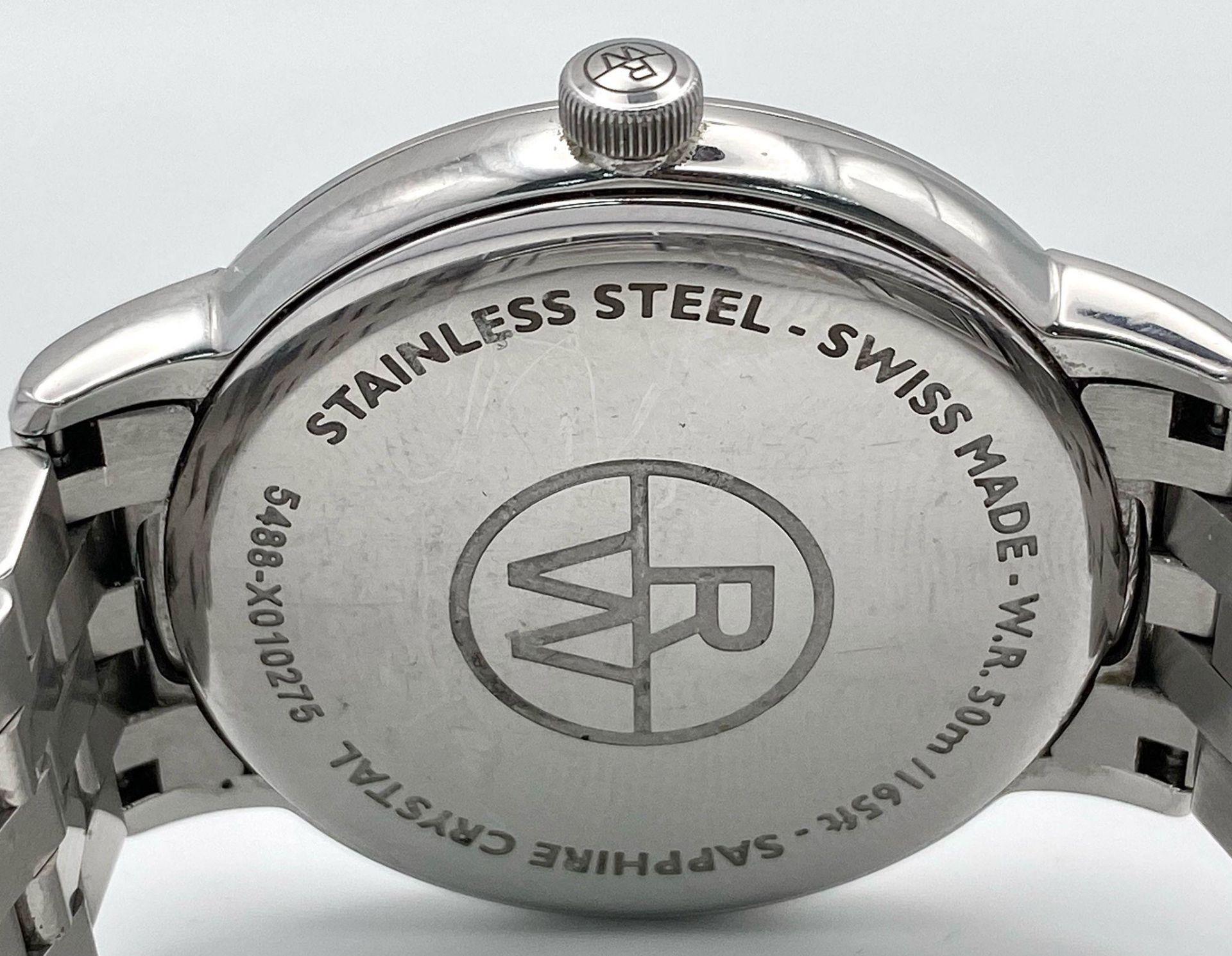 A Classic Raymond Weil Geneve Quartz Gents Watch. Stainless steel bracelet and case - 39mm. Silver - Bild 7 aus 10