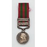 Indian General Service Medal with 2 Clasps, Tibah 1897-98 & Punjab Frontier 1897-98. Named to Pte A.